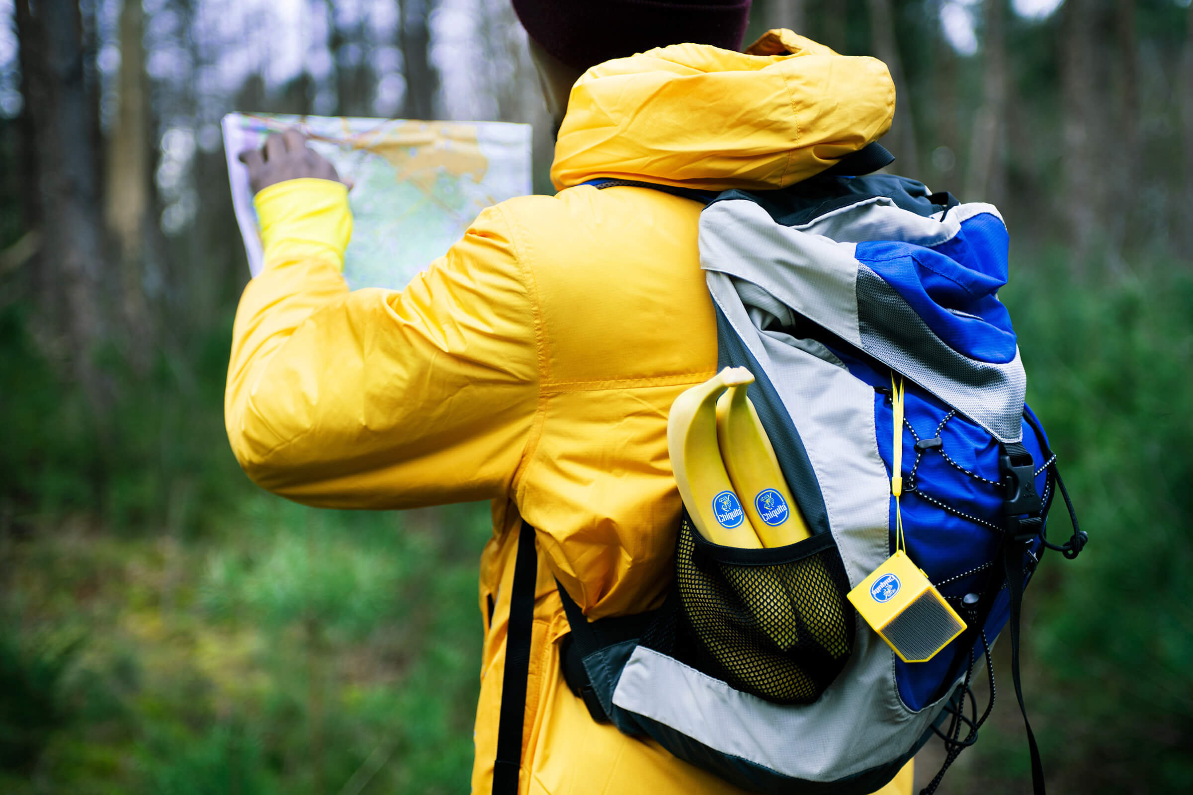 Backpacken met een Chiquita-banaan – het gezonde en handige tussendoortje