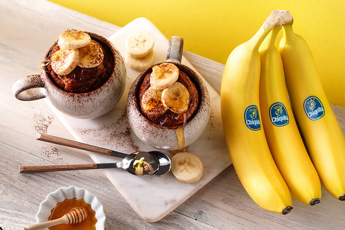 Mug cake muffin met Chiquita-banaan