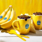 Brownie in een beker met Chiquita-banaan