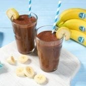 Snelle shake met Chiquita-banaan en dubbele chocolade