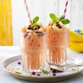 Bevroren smoothie met Chiquita-bananen en perziken