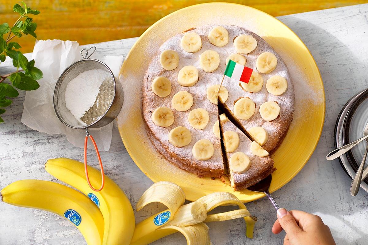 Italiaanse torta paradiso met Chiquita banaan