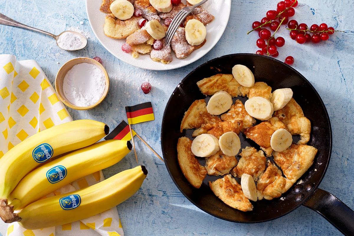 Kaiserschmarrn met Chiquita banaan en rode bessen