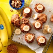 Veganistische Chiquita-bananenbroodkoekjes met overrijpe bananen