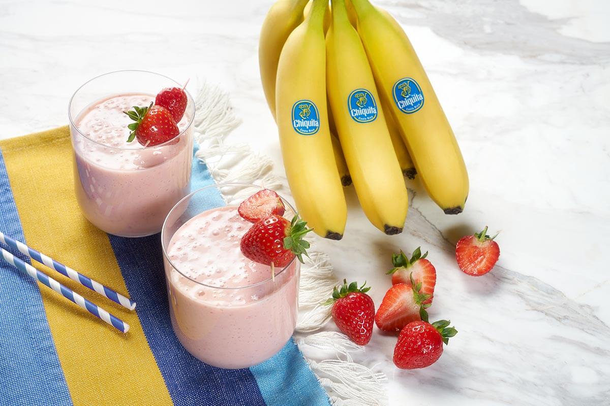 Snelle smoothie met aardbei en Chiquita-banaan