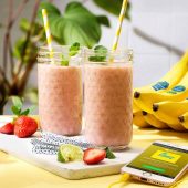 Eenvoudige smoothie met aardbei en Chiquita-bananen