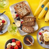 Havermout- en Chiquita-bananenbrood