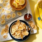 Gezonde gebakken Chiquita-bananenchips