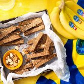 Wat eten voor sporten: Eiwitrepen van Chiquita-bananen met noten