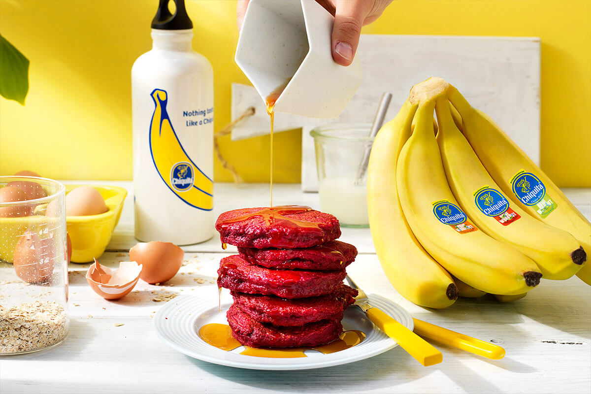 Wat eten na sporten: Sumosquat Chiquita bieten-bananenpannenkoekjes