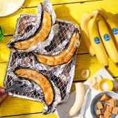 Gekarameliseerde Chiquita bananen voor op de barbecue