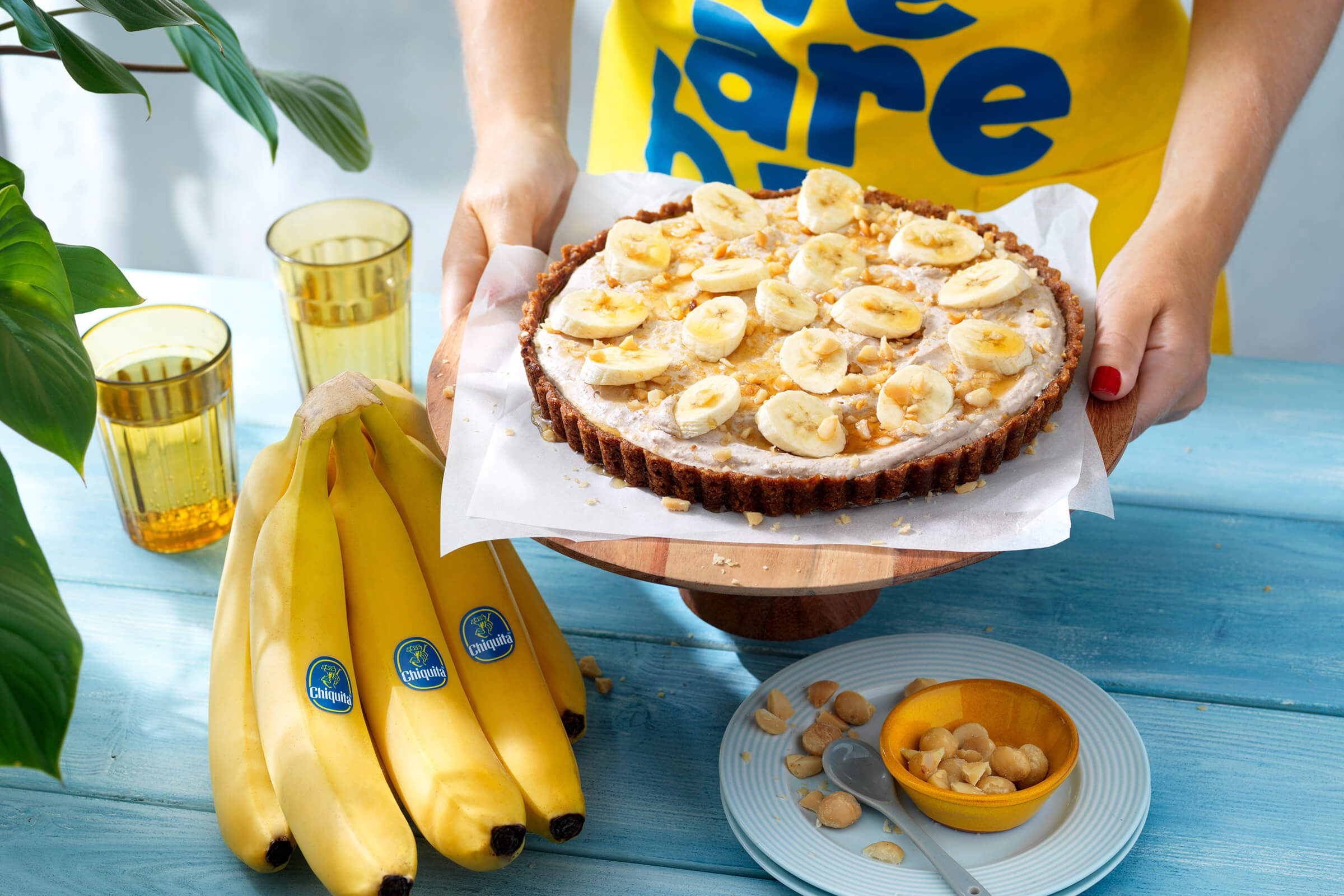 Eenvoudige taart met Chiquita bananen