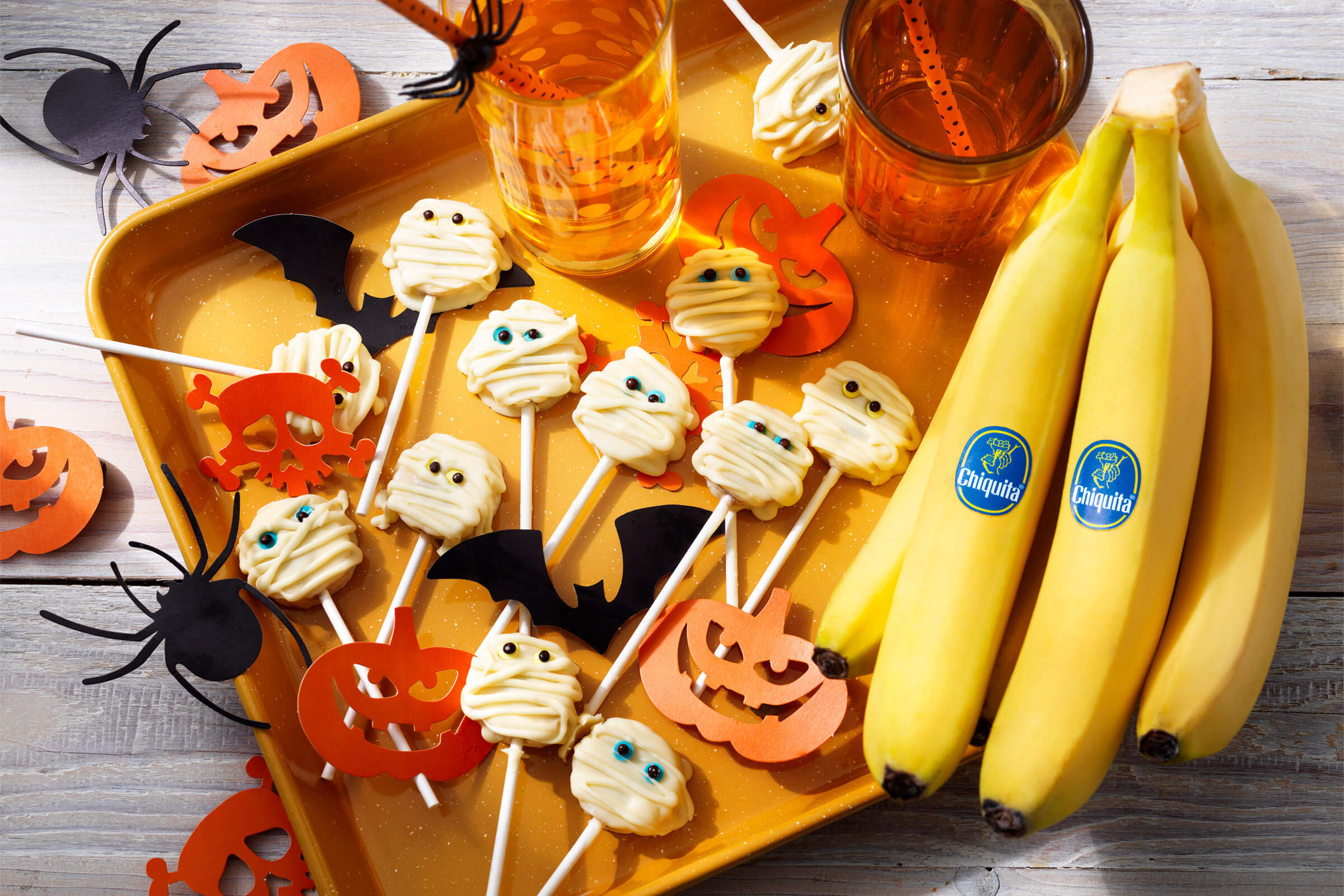 Halloweenpoppetjes van Chiquita bananen