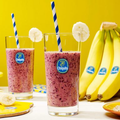 Gezonde bananen smoothie met haver voor het ontbijt van Chiquita
