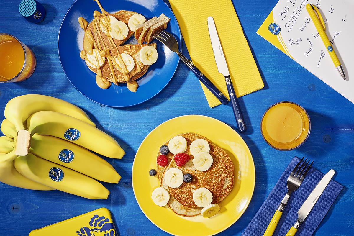 Bananen-eitwitpannenkoeken voor na het sporten