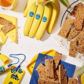 Energierepen met bananen en amandelen vóór het sporten