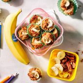 Gezonde mini yoghurt-/bananenmuffins
