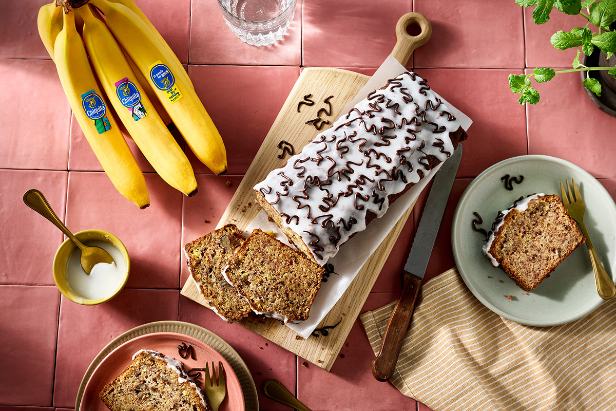 Chiquita-bananenbrood met ananas, sinaasappel en walnoot