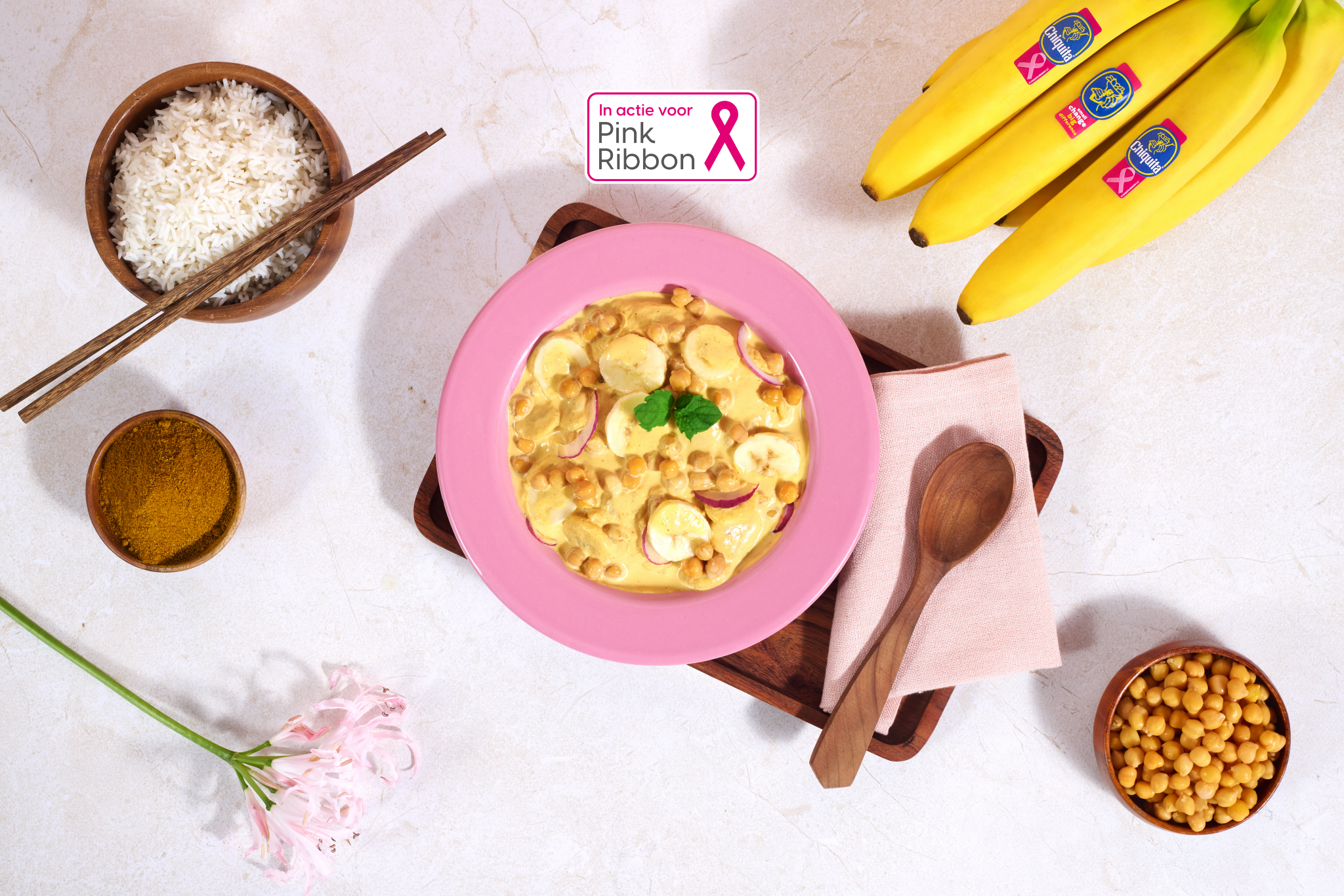 Chiquita banaan en kikkererwtencurry