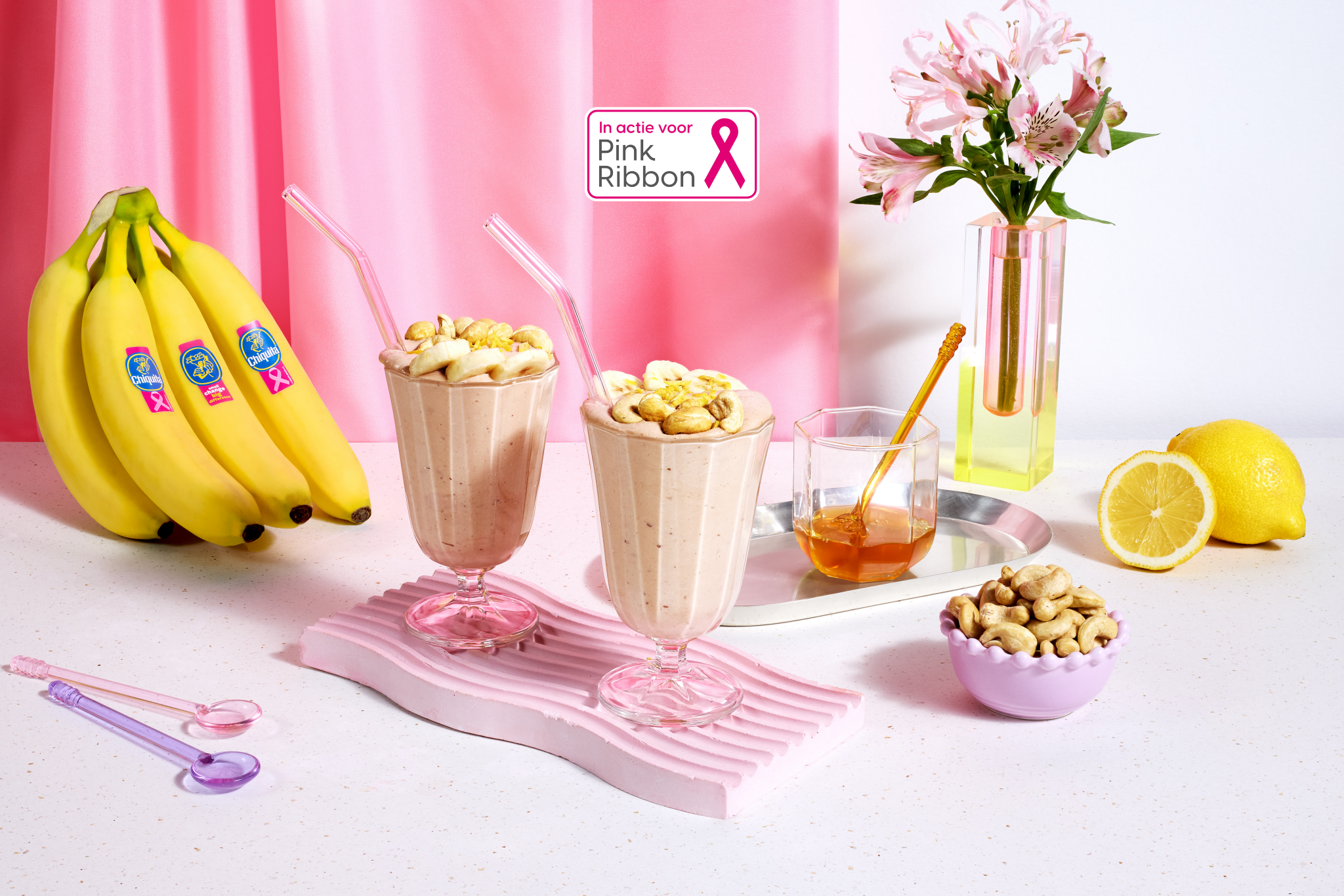 Chiquita banaan en cashewshake met citroen