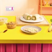 Volkoren Wrap met Chiquita Banaan, Hummus en Krokante Kikkererwten